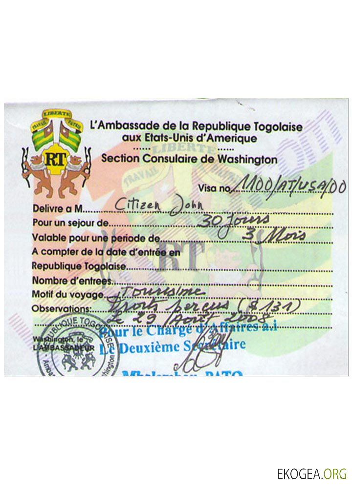 Visa TOGOLAISE